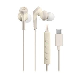 オーディオテクニカ ノイズキャンセリングUSB Type-C用イヤホン ATH-CKS330NC BG ベージュ