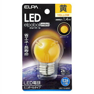 ELPA LED�d��G40�`E26 LDG1Y-G-G253 ���F