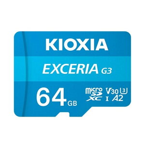 KIOXIAiLINVAj EXCERIA G3 microSDXC UHS-I J[h KMU-C064G eʁF64GB