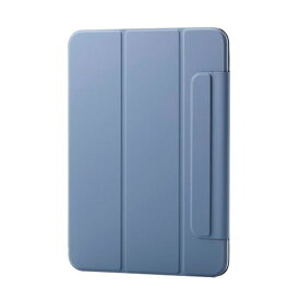 エレコム iPad(A16) 対応 フラップケース TB-A25RWVPF2BG ブルーグレー