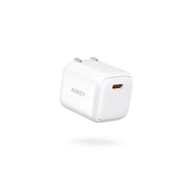 AUKEY（オーキー） USB充電器 Omnia Mini 20WII PD対応 折りたたみ式 [USB-C 1ポート] PA-B1S-WT ホワイト