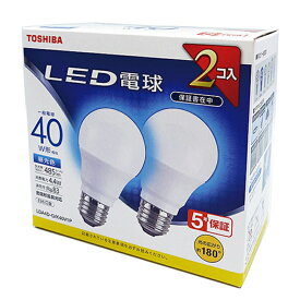 東芝（TOSHIBA） LED電球　昼光色　2個入り LDA4D-G/K40V1P 40W形相当/E26口金