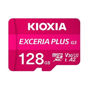 KIOXIAiLINVAj EXCERIA PLUS G3 microSDXC UHS-I J[h KMUH-C128G eʁF128GB