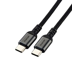 �G���R�� USB2.0�P�[�u��(USB Type-C - USB Type-C/100W�Ή�/���b�V��) MPA-CC5PAN10BK �u���b�N