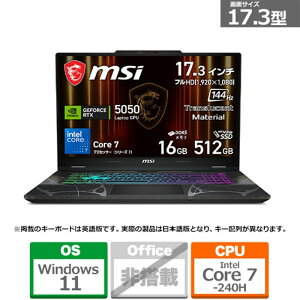 MSI�i�G���G�X�A�C�j 17.3�^�Q�[�~���O�m�[�g�p�\�R���@Cyborg 17 B2RW CYBORG17B2RWEKG-6669JP �I�f�b�Z�C�O���C & �X�P���g��
