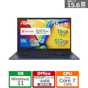 ASUS�i�G�C�X�[�X�j 15.6�^�m�[�g�p�\�R���@ASUS Vivobook 15�iX1504VA�j X1504VA-C7165BUKS/K