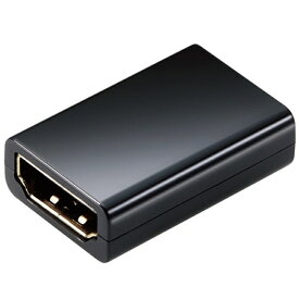 エレコム HDMI アダプタ 延長 金メッキ 4K 60p スリムタイプ AD-HDAASS01BK ブラック