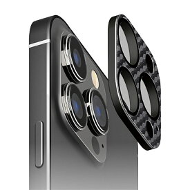 PGA iPhone 15 Pro / 15 Pro Max トリプルカメラ用 カメラフルプロテクター PG-23BCLG22BK PVCレザー/カーボン調ブラック