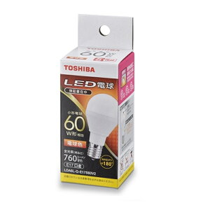 ŁiTOSHIBAj LEDd LDA6L-G-E17S60V2 dF@60W`/E17