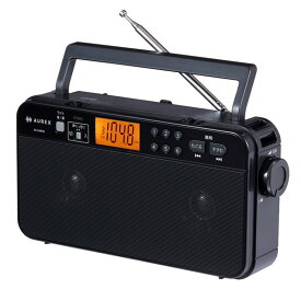 AUREX LEDライト付きホームラジオ AX-SHR70(K) ブラック