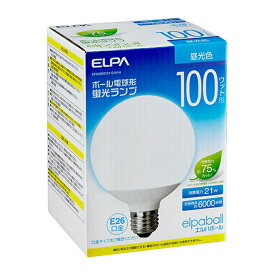 ELPA 電球型蛍光灯　E26　100W　1個入り EFG25ED/21-G101H 昼光色