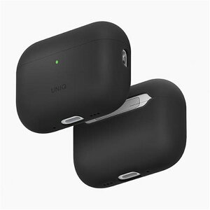 UNIQ�i���j�[�N�j AirPods Pro 3�p �P�[�X�@ Lino Liquid Silicone Case UNIQ-AIRPODSPRO3-LINOCHRGRY CHARCOAL GREY