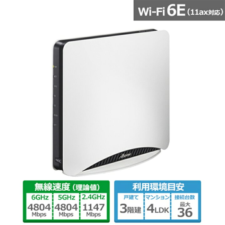 楽天市場】NEC 無線ルータ PA-WX11000T12 ホワイト : ケーズデンキ 