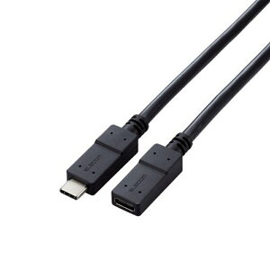 �G���R�� USB Type C �����P�[�u�� 0.5m PD 60W USB3.2(Gen1) USB3-ECC05BK �u���b�N