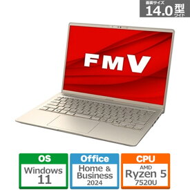 富士通 14型ノートパソコン　FMV LIFEBOOK MH55/J3 FMVM55J3G ベージュゴールド