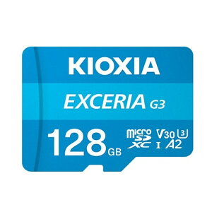 KIOXIAiLINVAj EXCERIA G3 microSDXC UHS-I J[h KMU-C128G eʁF128GB
