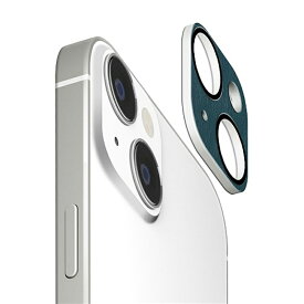 PGA iPhone 15 / 15 Plus デュアルカメラ用 カメラフルプロテクター PG-23ACLG19BL PVCレザー/ブルー