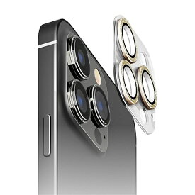 PGA iPhone 15 Pro / 15 Pro Max トリプルカメラ用 カメラフルプロテクター PG-23BCLG13GD ラメゴールド