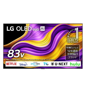 (ۏ/zݒu)LG 83V^@4K`[i[L@ELer@LG OLED evo AI G5@YouTubeΉ /NetflixΉ OLED83G5PJA ubN