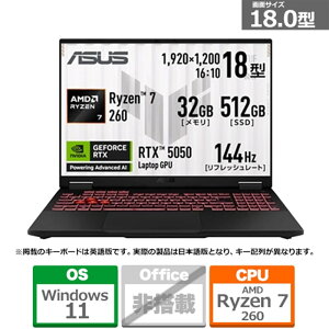 ASUSiGCX[Xj 18^Q[~Om[gp\R@ASUS TUF Gaming A18 FA808UH FA808UH-R7R5050