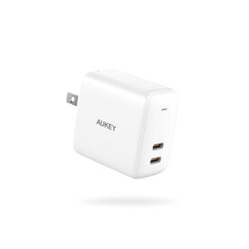 AUKEY（オーキー） USB充電器 Swift Duo 40W PD対応 [USB-C 2ポート] PA-R2S-WT ホワイト