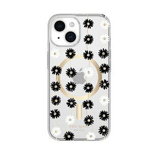 kate spadeiPCg Xy[hj wʃn[hP[Xi iPhone 15 Protective Hardshellj KS052432-04 Daisy Chain/Black White