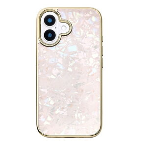 CCC�t�����e�B�A iPhone16�Ή��@�O���X�V�F���P�[�X�iGlass Shell Case�j UNI-CSIP24M-0GSPN �s���N