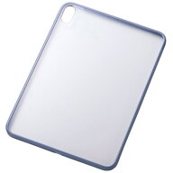 エレコム iPad(A16) クリアケース 軽量 カラーエッジ 背面クリア TB-A25RTSLOBG ブルーグレー