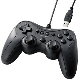 エレコム ゲームパッド PC コントローラー 有線 USB接続 Xinput PS系ボタン配置 JC-GP20SBK ブラック