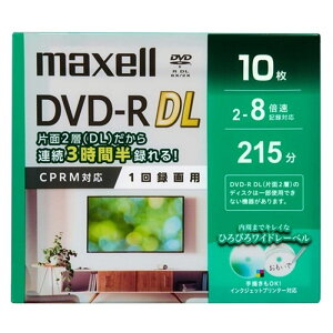 maxell�i�}�N�Z���j �^��pDVD-R DL�i2�`8�{�� CPRM�Ή��j DRD215WPG.10S