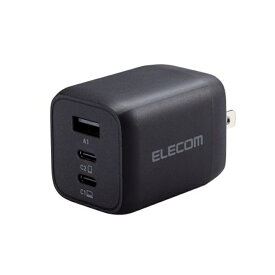 エレコム ノートパソコン 充電器 PD 65W PPS対応 Type-C ×2 USB A ×1 ACDC-PD4465BK ブラック