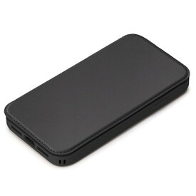 PGA iPhone 15 Pro用 ガラスフリップケース PG-23BGF01BK ブラック