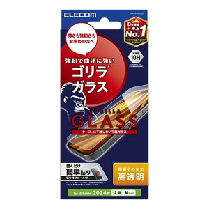 �G���R�� iPhone 16�p �K���X�t�B���� PM-A24AFLGO