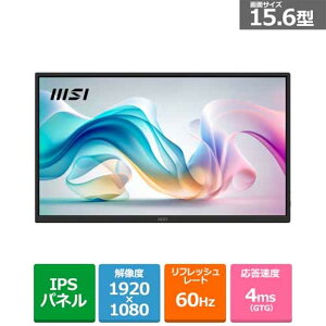 MSI�i�G���G�X�A�C�j 15.6�^���o�C�����j�^�[�@PRO MP165 E6 PRO-MP165-E6 �u���b�N