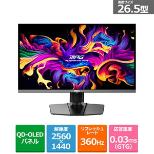 MSIiGGXACj 26.5C` QD-OLEDڃQ[~Oj^[ MPG-271QRX-QD-OLED 