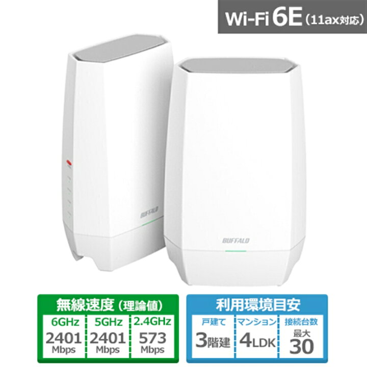 楽天市場】バッファロー（Buffalo） Wi-Fiルーター 2台セットモデル 