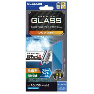 �G���R�� AQUOS wish5�Ή� ��ʕی�K���X�t�B���� PM-S251FLGGTBL