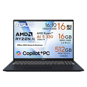 ASUSiGCX[Xj 16^m[gp\R@ASUS Vivobook 16iM1607KAj/Copilot+ M1607KA-AI5165KWS NCGbgu[