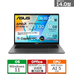 ASUS�i�G�C�X�[�X�j 14�^�m�[�g�p�\�R���@ASUS Vivobook S14�iM3407�j/Copilot+ PC M3407KA-AI5165KWS