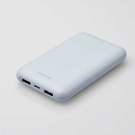 エレコム 薄型コンパクトモバイルバッテリー DE-C44-10000BU 容量：10,000mAh