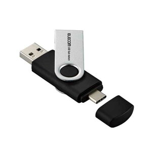 �G���R�� USB������ 128GB USB3.2(Gen1) �y Type-C / USB A ���Ή� �z �L���b�v�� MF-TPC3128GBK �u���b�N �e�ʁF128GB