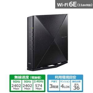 NEC �������[�^�@Wi-Fi 6E�Ή� �z�[�����[�^ Aterm PA-WX5400T6