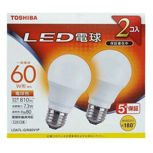���ŁiTOSHIBA�j LED�d���@�d���F�@2���� LDA7L-G/K60V1P 60W�`����/E26����