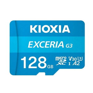 KIOXIA�i�L�I�N�V�A�j EXCERIA G3 microSDXC UHS-I �������J�[�h KMU-C128G �e�ʁF128GB