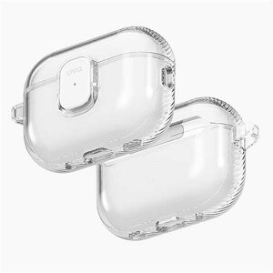 UNIQ�i���j�[�N�j AirPods Pro 3�p�P�[�X�@Glase Pro Protective Clear Case with Clasp Lock UNIQ-AIRPODSPRO3-GLSPGCLR GLOSSY CLEAR