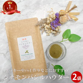 シナモンバジル 40g×2袋 ハーブ お菓子作り 調味料 パウダー 香辛料 ハーブティ お茶 お試し ポイント消化 料理 送料無料 1000円ポッキリ 送料無料 メール便 ギフト 珍しい 父の日 スーパーSALE