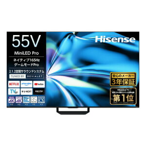 �y�[����3�T�ԁz�y�z���ݒu���i�z�n�C�Z���X 55YS8U 55V�^ MiniLED 4K�t���e���r AR�R�[�g�ᔽ�ˍL����p�p�l��Pro���� �n�f�W�EBS 4K�E110 �xCS 4K�`���[�i�[�����u50�^�`�v