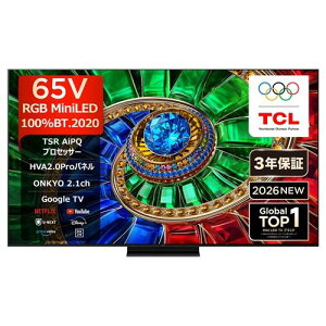 �y�[����3�T�ԁz�y�z���ݒu���i�zTCL 65RM7L 65V�^ RGB-MiniLED �ʎq�h�b�g 4K �t���e���r �n��f�W�EBS�f�W�^���^110�xCS�f�W�^���`���[�i�[�����u50�^�`�v