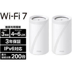 �y�[����2�T�ԁz�y������s�zTP-Link �e�B�[�s�[�����N�W���p�� ����WiFi7 AI���b�V�� 11520+8640+1376Mbps BE22000 DECO BE85 2P DECOBE852P