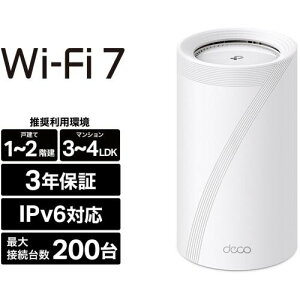 �y�[����3�T�ԁz�e�B�[�s�[�����N�W���p�� ����WiFi7 AI���b�V�� 11520+8640+1376Mbps BE22000 DECO BE85 1P DECOBE851P